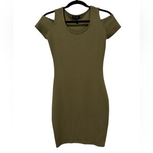 Jessica Simpson Burnt Olive Green Kara Bodycon Dress (Size XS)